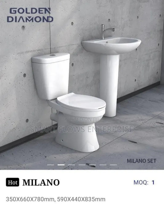 Wash Basin with Pedestal – White Ceramic - bricmax.com